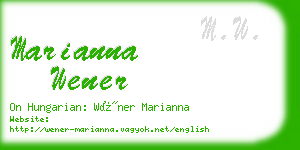 marianna wener business card